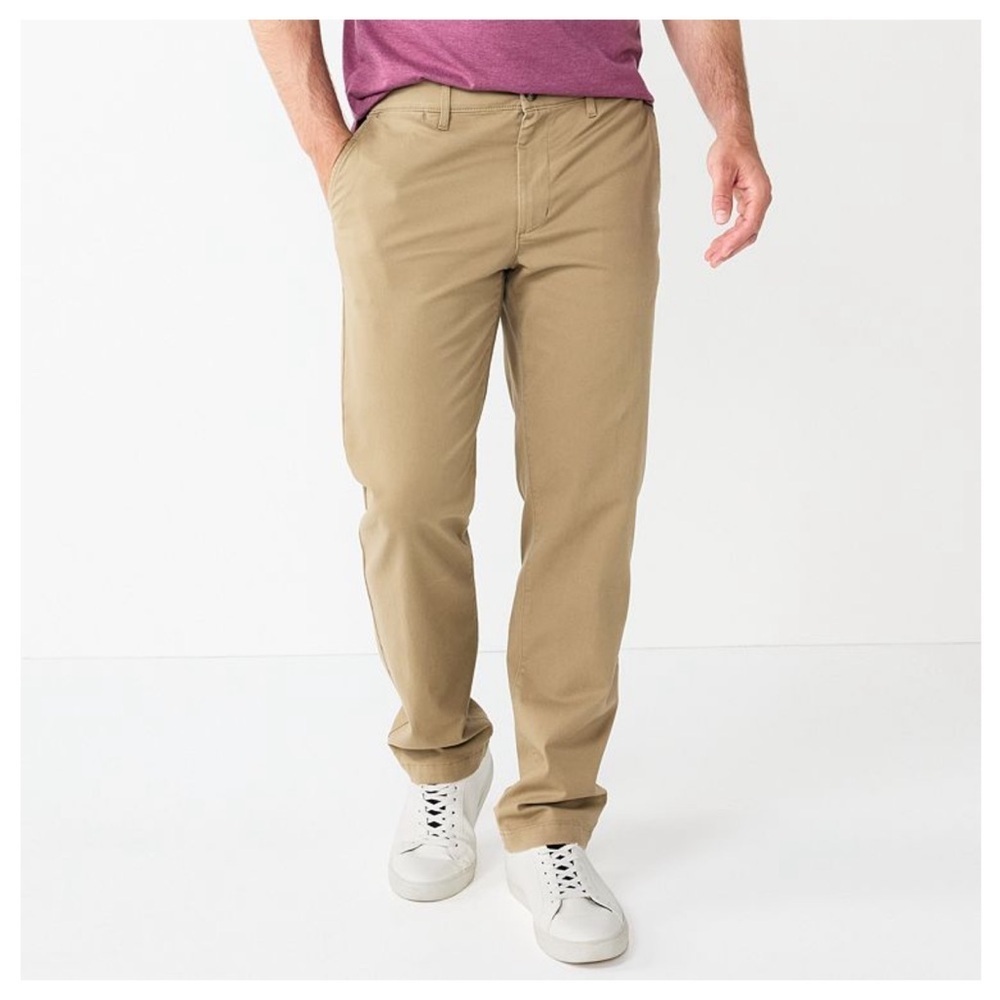 Sonoma flex wear 36x34 grey khaki tan pants - Men’s